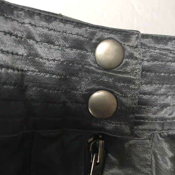 Vintage Y2K Bebe Skirt Womens 10 Metallic Ruched Rave Club Disco McBling Party - Picture 14 of 16